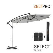Dideli lauko skėčiai su padu ir užvalkalu Select Light Grey