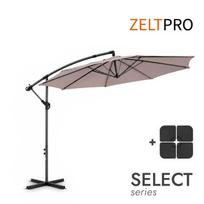 Lauko skėčiai atsparūs vejui su padu Select Taupe