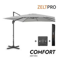 Skėtis nuo saulės terasai su Solid padu ir užvalkalu Comfort Light Grey