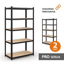 Stelažai padangoms 180x90x40 PRO Juoda (2 vnt)