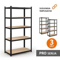 Stelažai padangoms 180x90x40 PRO Juoda (3 vnt)