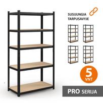 Stelažas garažui 180x90x40 PRO Juoda (5 vnt)