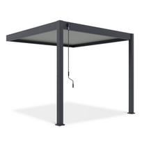 Pavėsinė Pergola Elegance Wall 3x3, tamsiai pilka/šviesiai pilka