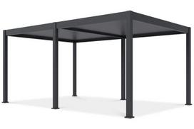 Pavėsinė Pergola Deluxe Automatic 3.6x5.3 su LED, tamsiai pilka