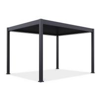 Pavėsinė Pergola Elegance Automatic 3x4 su LED, tamsiai pilka
