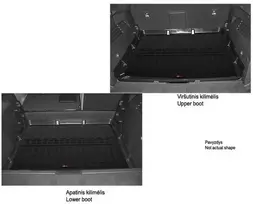 Stingray Guminis bagažinės kilimėlis HYUNDAI Kona Electric nuo 2023m. (viršutinė dalis)