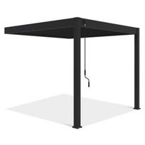 Pavėsinė Pergola Elegance Wall 3x3, tamsiai pilka