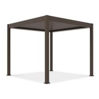 Pavėsinė Pergola Elegance Automatic 3x3 su LED, pilkai ruda