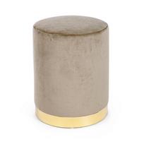 Taupe spalvos pufas iš velveto Lucilla – Yes Everyday