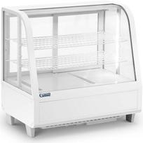 Royal Catering Šaldytuvo vitrina, stiklinė, 3 lygių, 100 l - balta