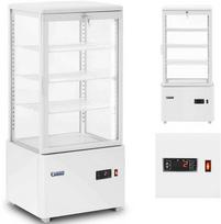Šaldytuvas Royal Catering Šaldytuvo vitrina, stiklinė, 4 lygių, 78 l - balta