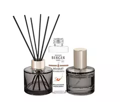 Maison Berger Paris Gift set aroma diffuser Rosalie gray + refill and home spray Intense glitter