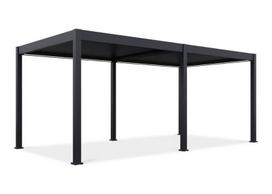 Pavėsinė Pergola Elegance Automatic 3x6 su LED, tamsiai pilka