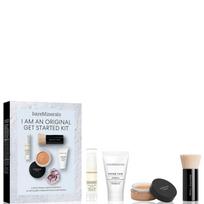 I Am An Original Set BareMinerals: Prime Time, Vitamin E, Smooth Wear, Foundation Primer, Golden Tan, 15 ml +  + Mineral Veil, Matte Finish, Loose Setting Powder, Golden Tan, 2 g + BareMinerals, Setting, Powder Brush