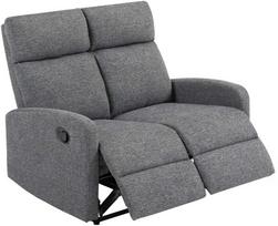 Fotelis HOMCOM 2 vietneutterflyų sofa, individualiai reguliuojami atlošai, kojų atrama, audinio apmušalas, plienas, pilka