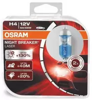 OSRAM Automobilinės lemputės Night Breaker lazerinis H4 60/55W 12V P43T, 2vnt