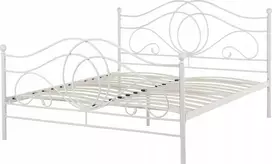 Beliani Metalinė lova „LYRA“, 140 × 200 cm, balta