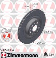 Stabdžių diskas ZIMMERMANN 550.5600.52