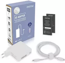 Nešiojamojo kompiuterio maitinimo adapteris Mitsu Maitinimo šaltinis Mitsu 140W USB type C USB-C (baltas)