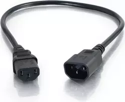 CABLES2GO Power Extension Cord C13 to C14 2m Black