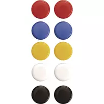 Magnetoplan Signal Magnets 20 mm, 10 vnt., įvairių spalvų (raudona, mėlyna, geltona, žalia, balta) 16662