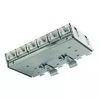 Telegärtner Cat.6A komutacinė panelė (gili) DIN bėgiui su TS adapteriu, 6x RJ45 lizdai (J02021A0055)