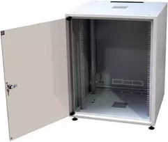 IT-Budget 19 inch tinklo spintelė SJB, 12U, WxD 600x600 mm, stiklinės durelės, galinė panelė, šviesiai pilka (W-3987-01-02-011-BBL)