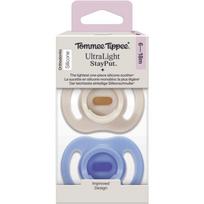 Tommee Tippee Ultra Light Stay Put 6-18 m čiulptukas Boy 2 vnt.