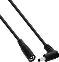 InLine® DC ilginimo kabelis, kampuotas kištukas, 4.0 x 1.7 mm, juodas, 0.2 m