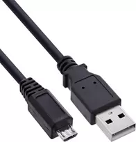 InLine USB 2.0 kabelis Micro-USB į USB-A, 0,3 m, juodas