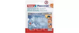tesa Powerstrips® DECO kabliukai SMALL, permatomi, 15 vnt. (58900)
