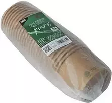PAPSTAR pure sriubos puodelis, apvalus, 350 ml, rudas, nebalintas natūralaus pluošto kartonas su organine danga