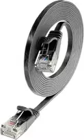Wirewin Slim Cat6 U/UTP komutacinis kabelis RJ45, 0,1 m, juodas