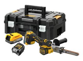 DeWALT DCM200E2T 18V akumuliatorinė juostinė dildė, 2x 1,7Ah Powerstack akumuliatoriai, TSTAK