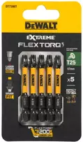 Sukimo antgaliukai FLEXTORQ T25 57 mm, DeWALT, 5 vnt.