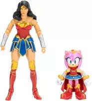 Jakks Pacific Sonic The Hedgehog x Dc Comics Amy & Wonder Woman figure