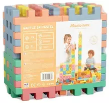 Marioinex Konstrukciniai kaladėlių kubeliai 24 pasteliniai 909874