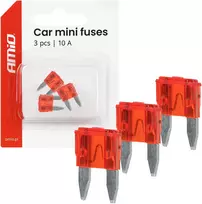 Automobilių plokštieji saugikliai mini 3 vnt. 10A amio-05098