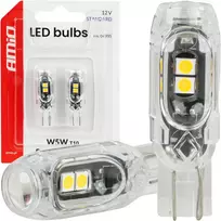 LED lemputės standard W5W T10 2835 5SMD balta 12V AMIO-04995