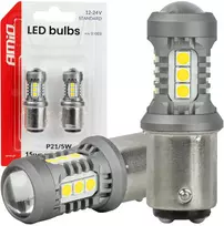Żarówki led standard bay15d p21/5w 3030 15smd balta 12v 24v amio-05003