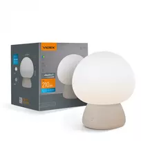 Įkraunama vaikiška LED naktinė lempa, silikoninė 4W 210Lm 3000-6500K+RGB VIDEX VL-TF26BG | balta – spalvų keitimas prisilietimu