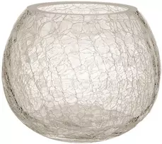 Home4You Žvakidė „CRACK“, D12 x H10 cm, stiklinė
