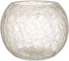 Home4You Žvakidė „CRACK“, D15 x H12,5 cm, stiklinė
