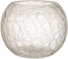 Home4You Žvakidė „CRACK“, skersmuo 20 cm, aukštis 15,5 cm, stiklinė