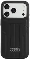 Audi sintetinis odinis dėklas MagSafe, skirtas iPhone 18 Pro / 17 Pro - Juodas