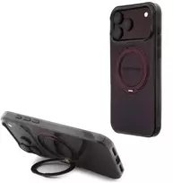 Mercedes Dėklas AMG IML Double Layer Urban Line with Ring Stand MagSafe do iPhone 18 Pro Max / 17 Pro Max bordo spalvos