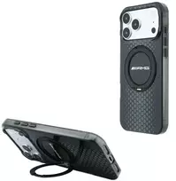 Mercedes AMG IML dviejų sluoksnių Urban Line dėklas su žiediniu stovu ir MagSafe iPhone 18 Pro Max / 17 Pro Max - Juodas