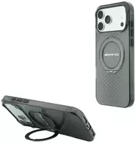 Mercedes AMG IML dviejų sluoksnių Urban Line dėklas su žiedu ir stovu MagSafe, skirtas iPhone 18 Pro Max / 17 Pro Max – pilkas