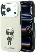Dėklas Karl Lagerfeld Smooth Ikonik Sketch MagSafe do iPhone 18 Pro Max / 17 Pro Max smėlio spalva