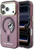 Dėklas Karl Lagerfeld Peekaboo Logo MagSafe do iPhone 18 Pro Max / 17 Pro Max bordo spalvos